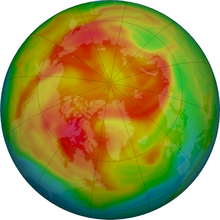 Arctic ozone map for 23 March 2023